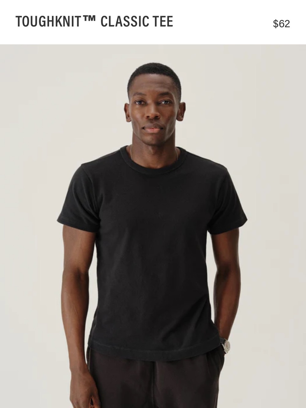 Buck Mason Black Short Sleeve Crewneck Classic Tee